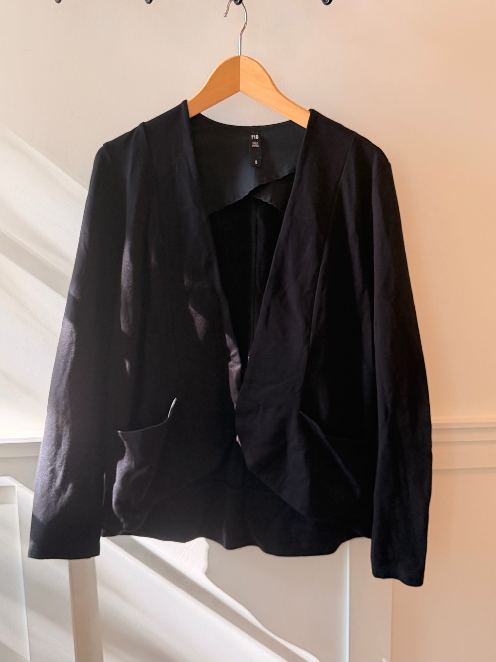 Black Open-Front Blazer